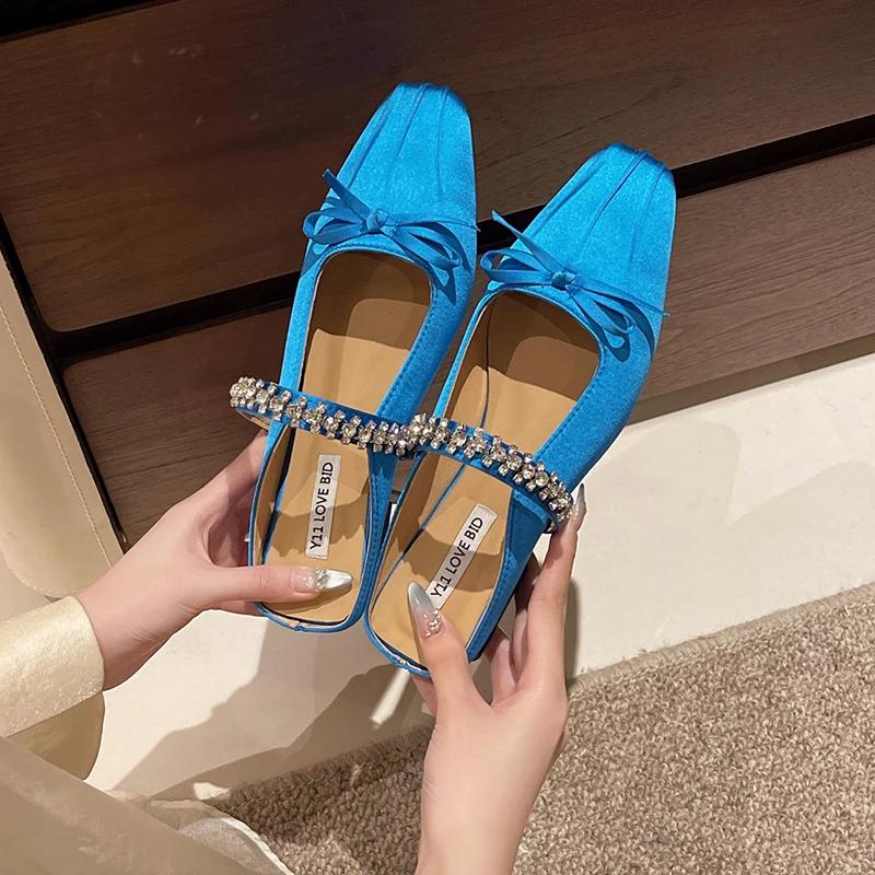 Women's Summer Fashion Low Heel Mules Square Toe Slip-On Dress Slides Comfortable Slippers for Party And Casual Wear