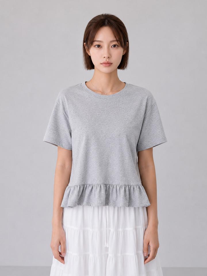 PAIGEFLYNN Flare Frill Cotton T-Shirt_S6Bts034C