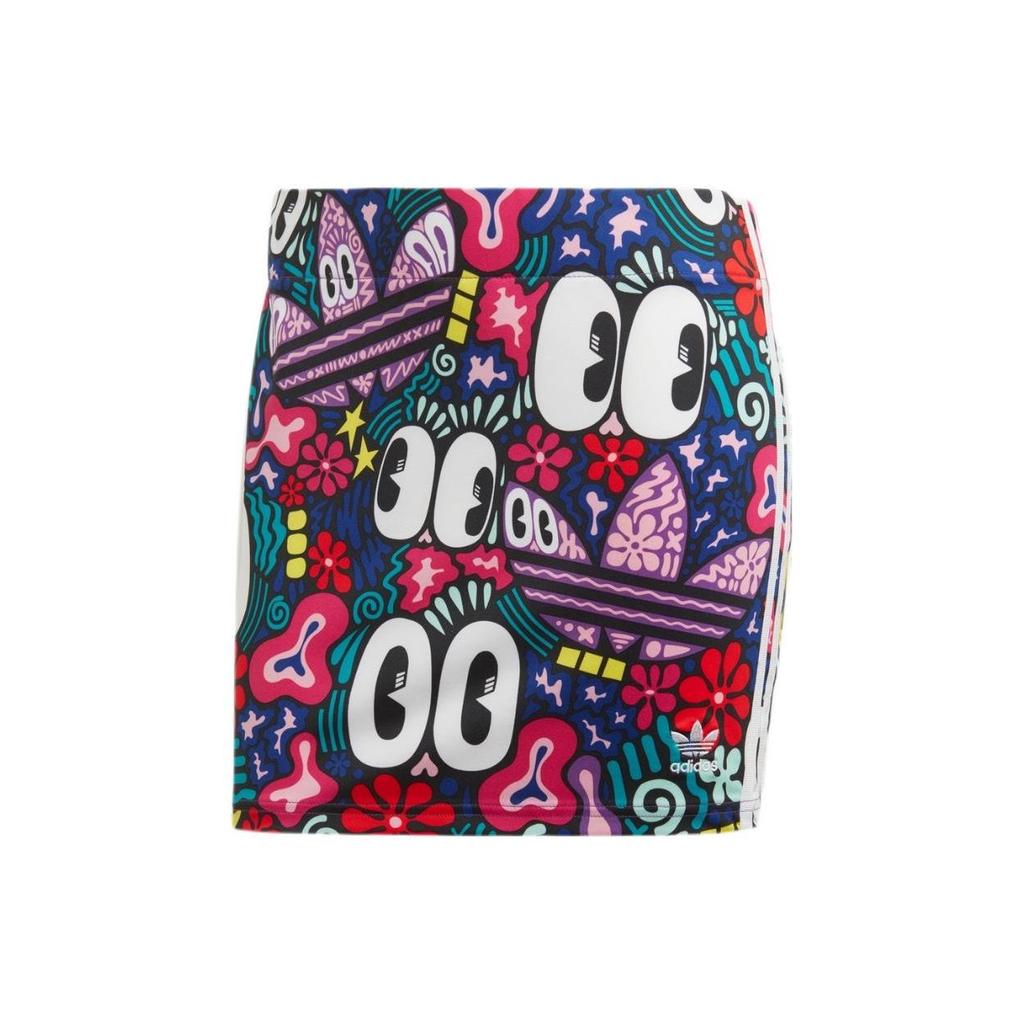 Adidas Originals Cartoon Print Skirt Women Bottoms Floral DV2674