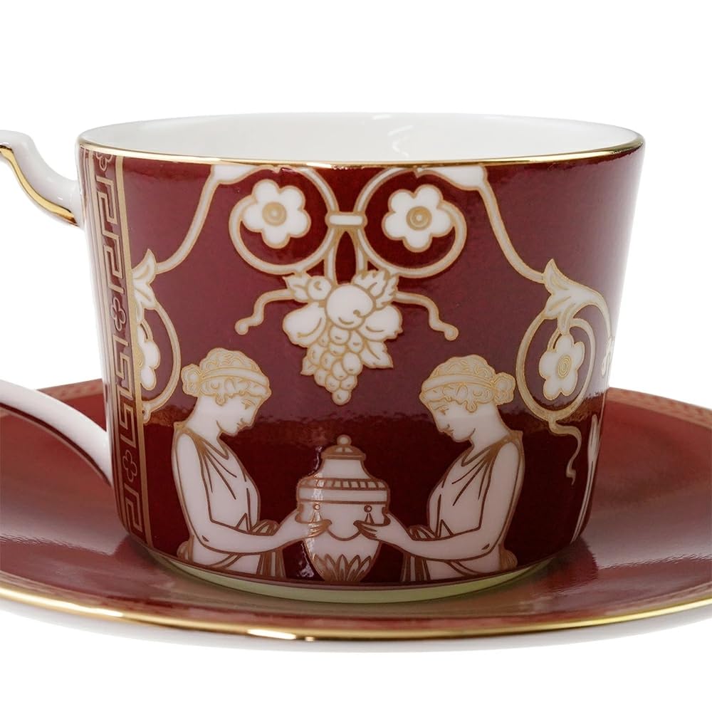 Wedgwood Renaissance Red Teacup Saucer Accent & (Used) [Used]