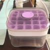 Double Layer Ice Cube Mold Box 50 Cavity Ice Maker Container with Dust Cover