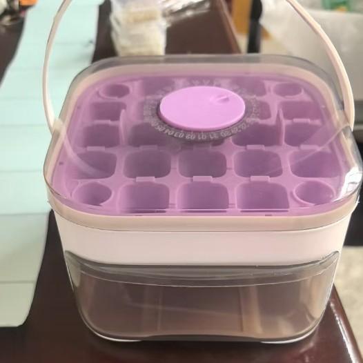 Double Layer Ice Cube Mold Box 50 Cavity Ice Maker Container with Dust Cover