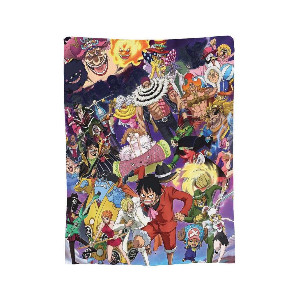 Luffy Anime  Fleece Throw Blankets Luffy  Blanket for Home Couch Super Soft Bedroom Quilt,