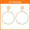 Elegant Oversized Circle Earrings Alloy Metal Chic Minimalist Big Hoops