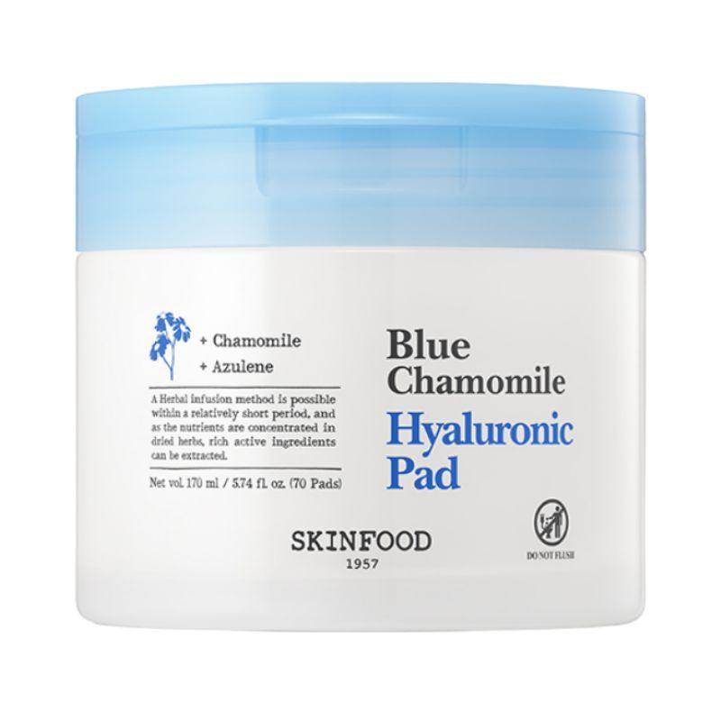 SKINFOOD Blue Chamomile Hyaluronic Toner Pad 70pcs