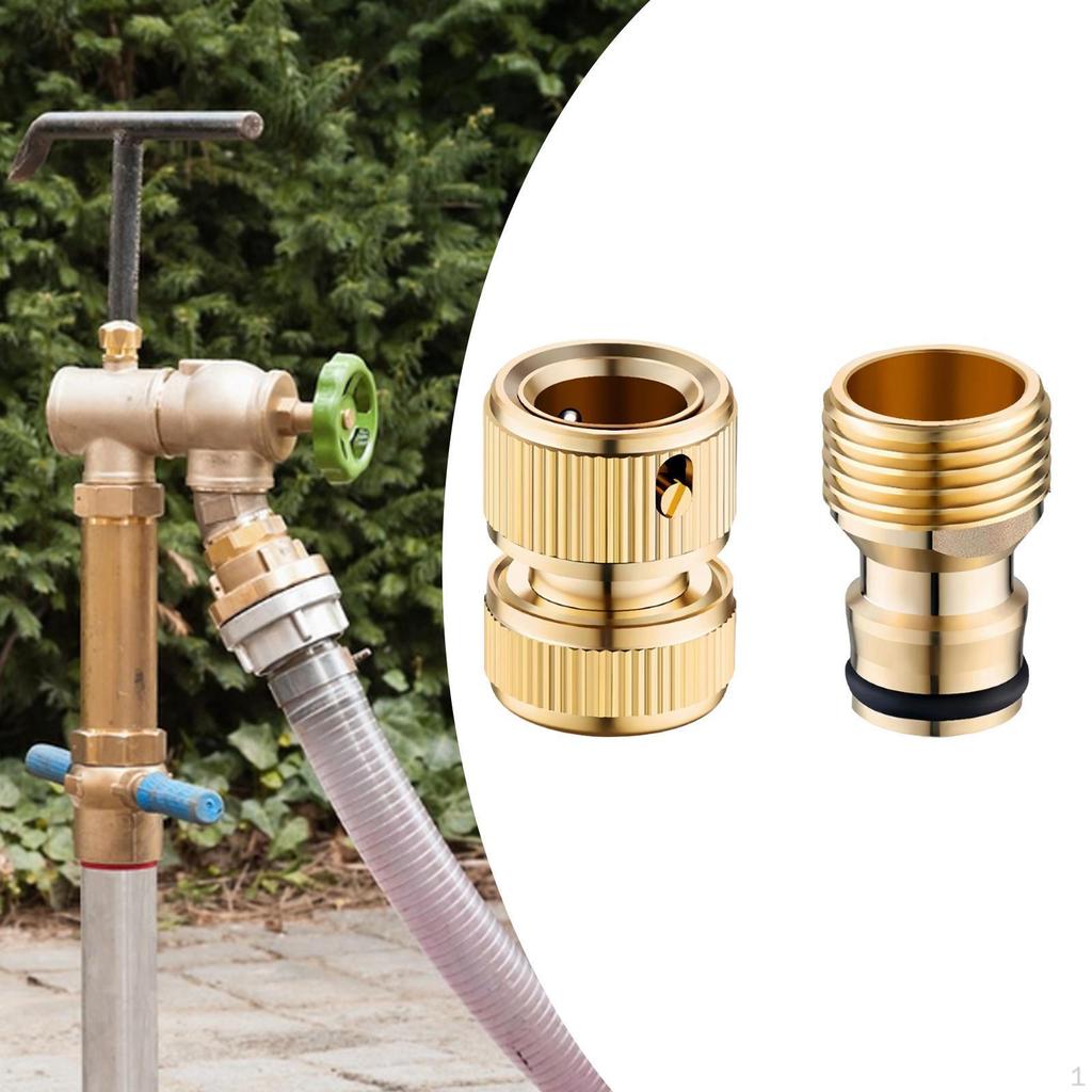 Garden Hose Fitting Male and Female Supplies Spare Parts Sturdy Quick Disconnect Adapter Thread
