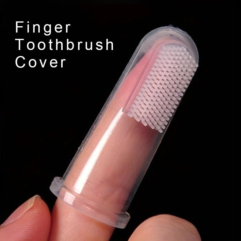 

2 шт. Напальчники Силіконові Зубні Щітки Напальчники на Великий Палець Щітки для Очищення Нальоту на Язиці Засіб для Догляду за Ротовою Порожниною