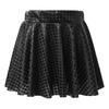Girls Festivals Dance Skirt: Elastic Waistband Sparkling Dot Mini Swing Skirt for Skating Stage Performance
