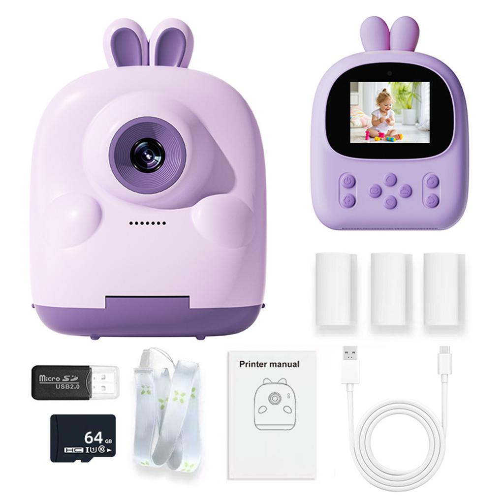 Children's printing camera thermal polaroid cartoon cute girl gift toy