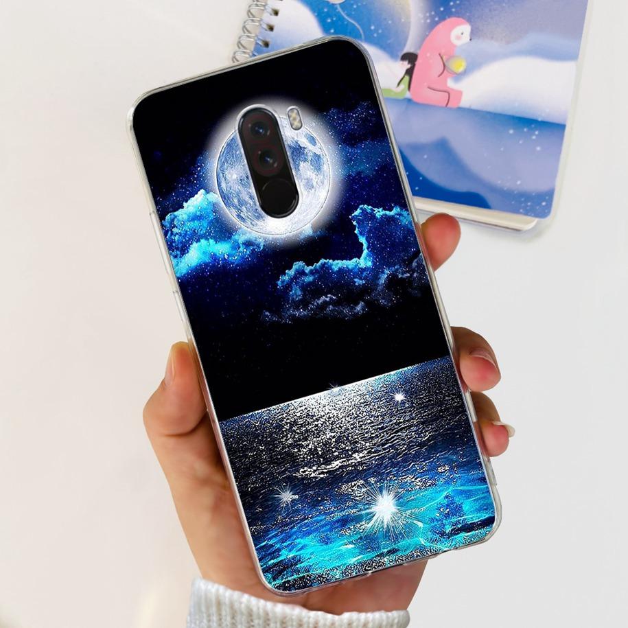 Para Xiaomi Pocophone F1 Funda Poco F1 Moda Flor Cubierta Silicona Suave Delgada Funda de Teléfono Para xiaomi Pocophone F1 Global F 1 Funda