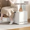 100L Home Storage Box, with Safety Hinge - White Wood-Effect
