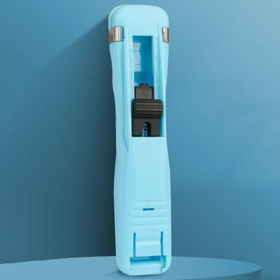 Portable Binder Clip Stapler No Hole Punching Metal Clip Stapler Reusable Office Document Binder Dispenser for Office And Home Use