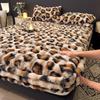 Set Lenzuolo con Angoli in Pelliccia di Coniglio Peluche: Foderato in Pile, Caldo per l'Inverno, Include Coprimaterasso - Set da 3 Pezzi per Letto Matrimoniale
