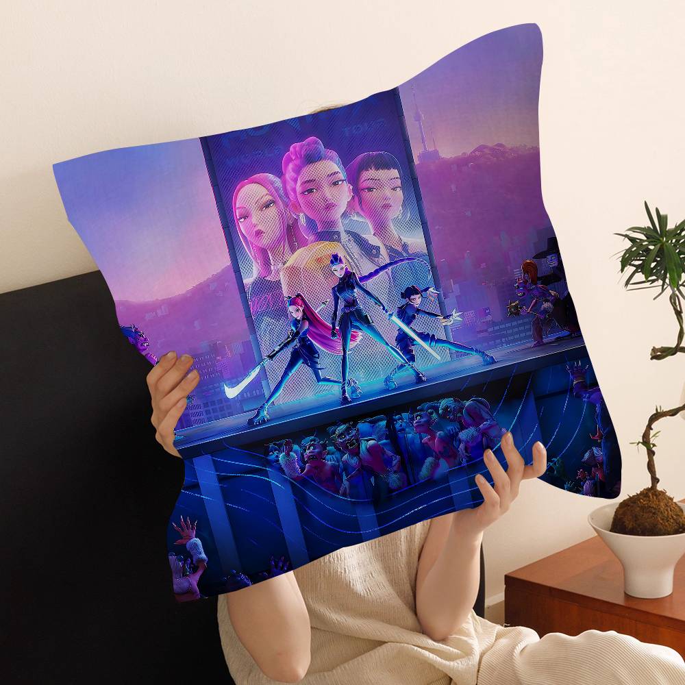 Anime Kpop D-Demon Hunters Pillow Anime Pillow Sofa Bed Head Pillow Cover Cushion Cover 45X45 Cm Fashion
