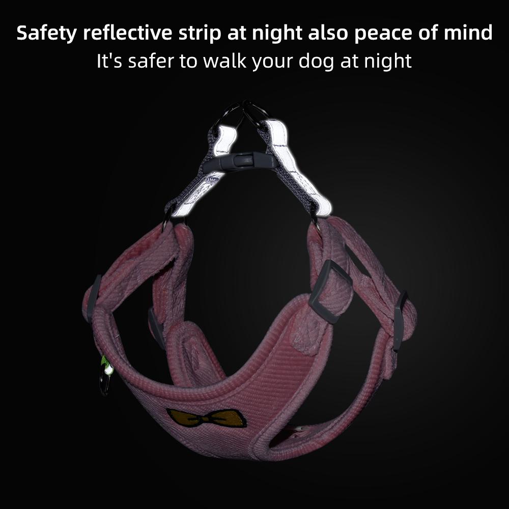 Harness Small Dog Leashes Puppy Collar Bowknot Pet Leash Teddy Vest Type Rope Pet Supplies Reflective Walk Dog Bichon Frise