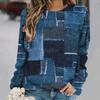 Mote Vintage Dame Genser Løs Casual Langermet O-hals Topp Vinter Høst Klær Temperament Design