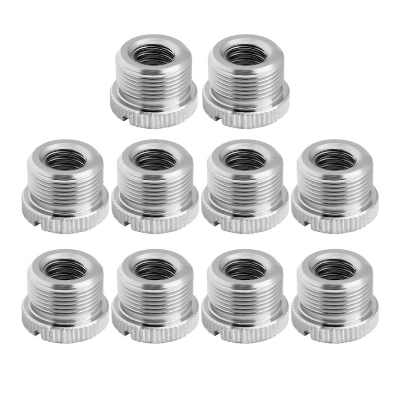 10Pieces 3/8" Female To 5/8" Male Microphones Mics Stands Adapter Thread Screws for Microphones Mics Stands Spare Parts
