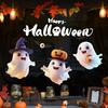 Halloween, Cute, White, Ghost, English Window Sticker, Convenience Store Decoration, Removable, Static Sticker, Party Decoration Sticker