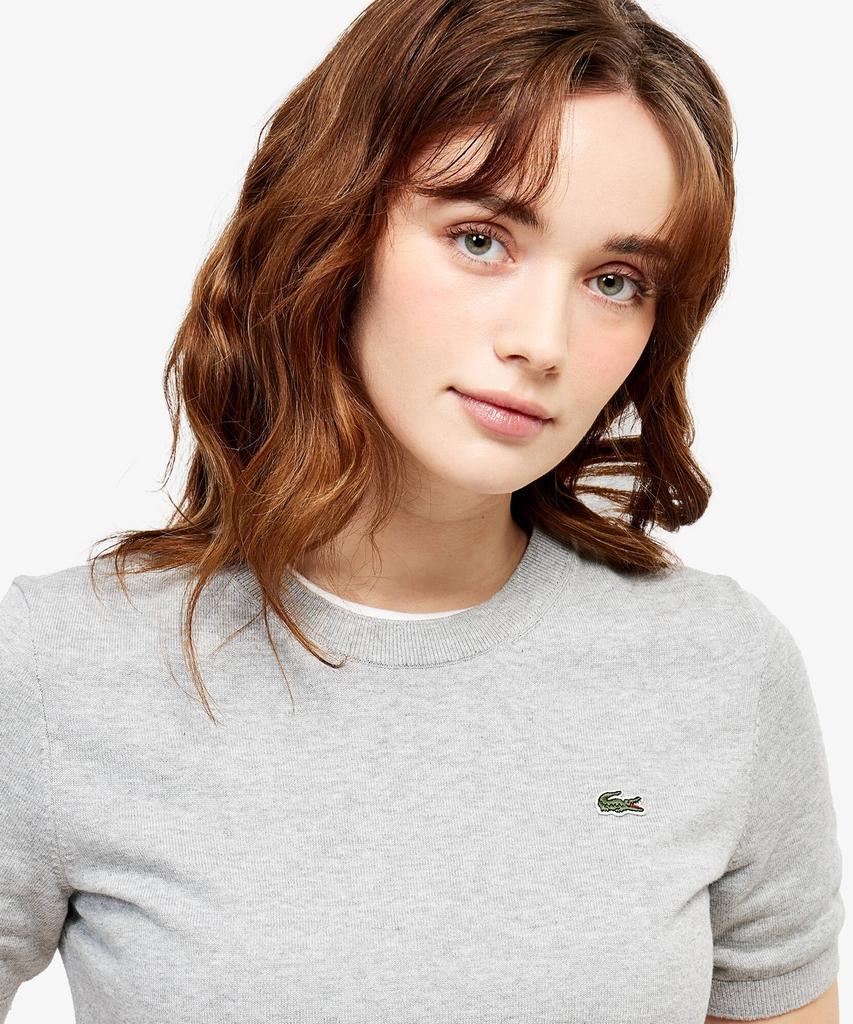 LACOSTE Women'S Basic Crew Neck Short Sleeve Sweater Af115E-56G Cca