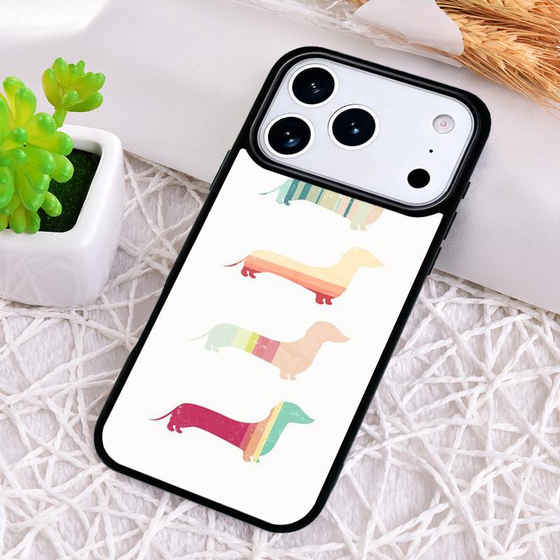Sausage Dog Dachshund Art Shockproof Phone Case for iPhone 17 Air 16e 15 11 12 14 13 Pro Max Cover Coque