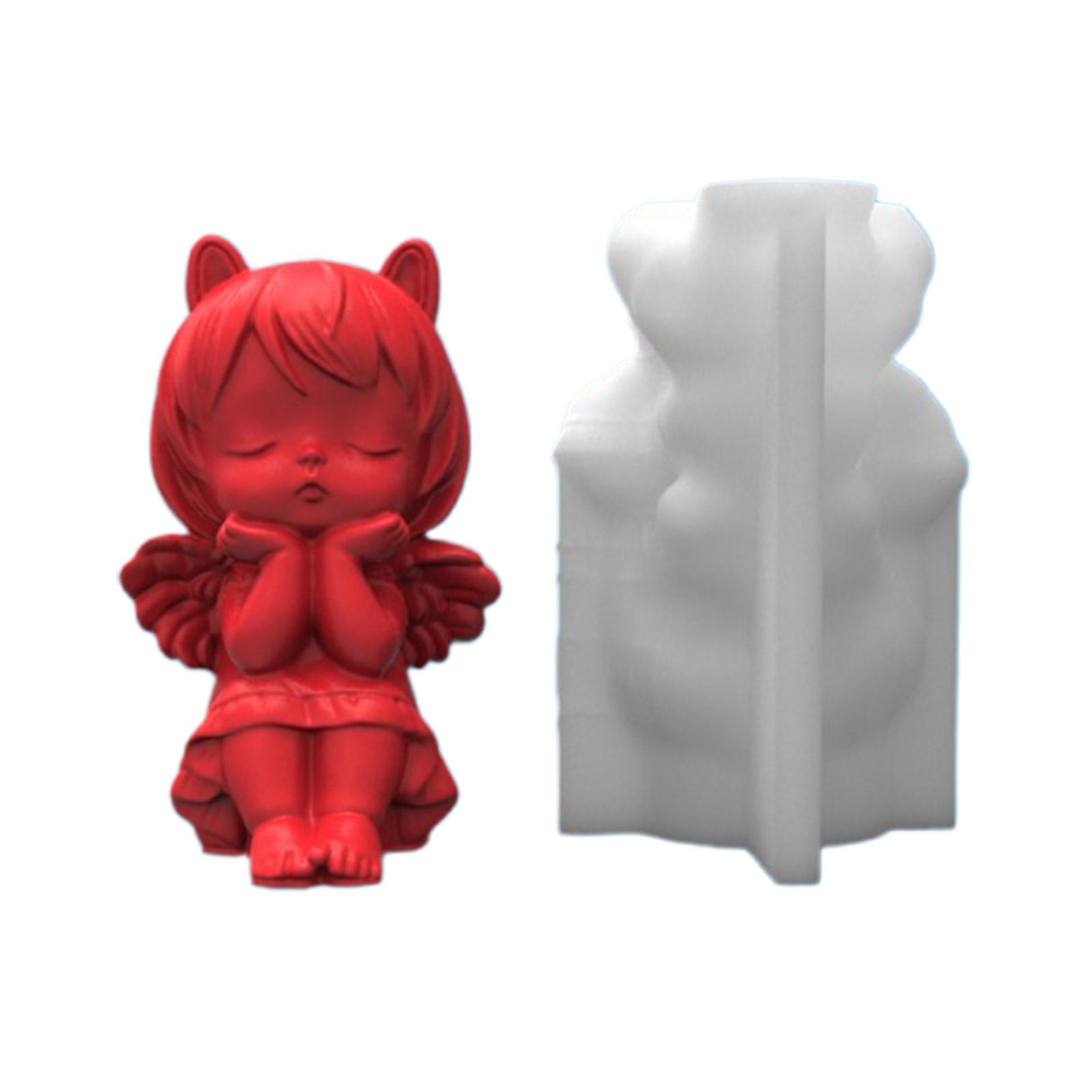 

Милая силиконовая форма для свечей-ангелов для изготовления свечей, ароматерапевтическая форма для свечей, украшения, форма для литья из эпоксидной смолы