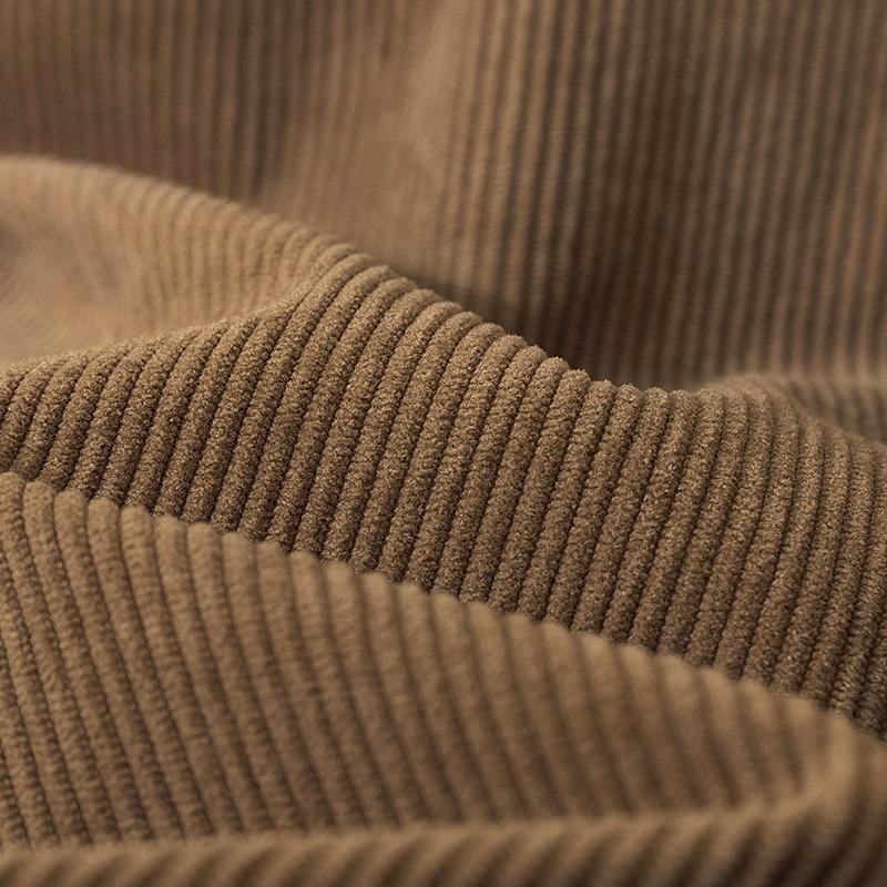 Damenmode, hohe Taille, schlankmachend, A-Linie, Cordrock, langes Kleid, verdickt, lässig, einfarbig