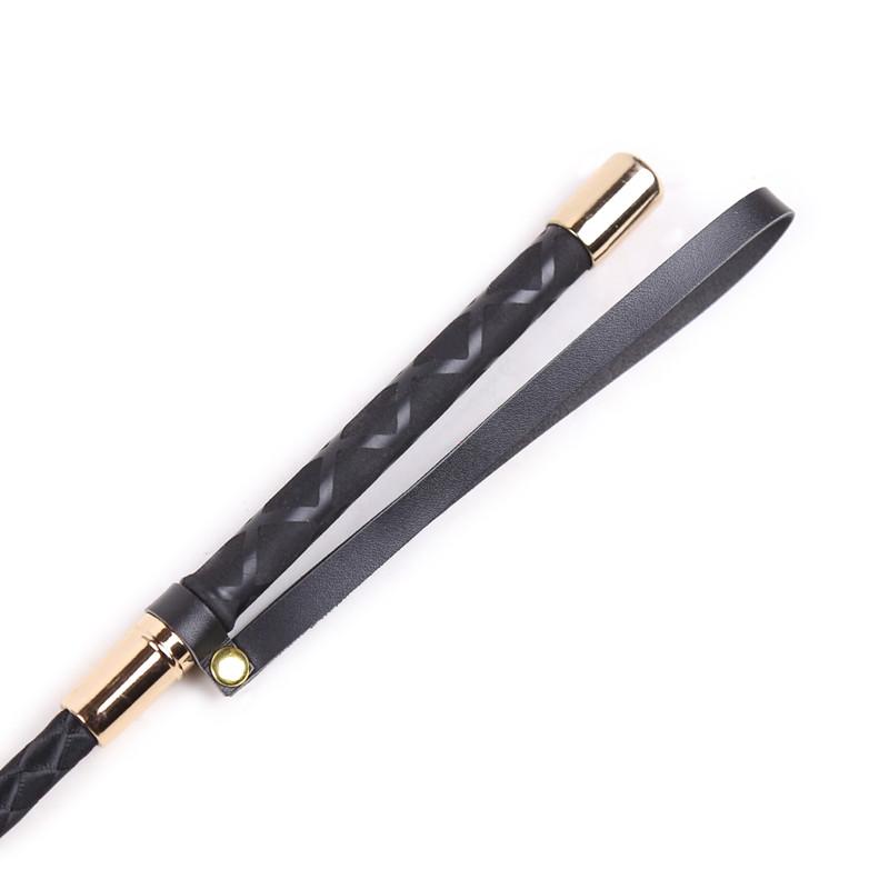 60CM Black PU Leather Spanking Paddle Long Whip Flirting Slave  Bondage Flogger Sex Toys For Woman G Spot Adults Sex Shop 18