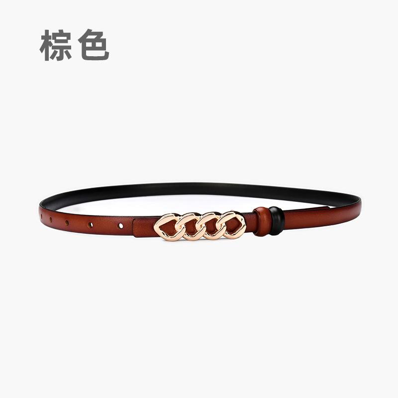 

Четыре сезона в наличии для женщин новый двусторонний жареный тесто твист пряжка пояс декоративная юбка брюки джинсы узкая талия с рубашкой винтажный ремень 105cm