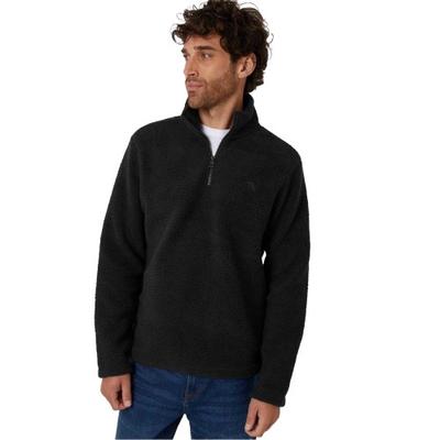 Threadbare Mens Teddy Fleece Quarter Zip Sweatshirt