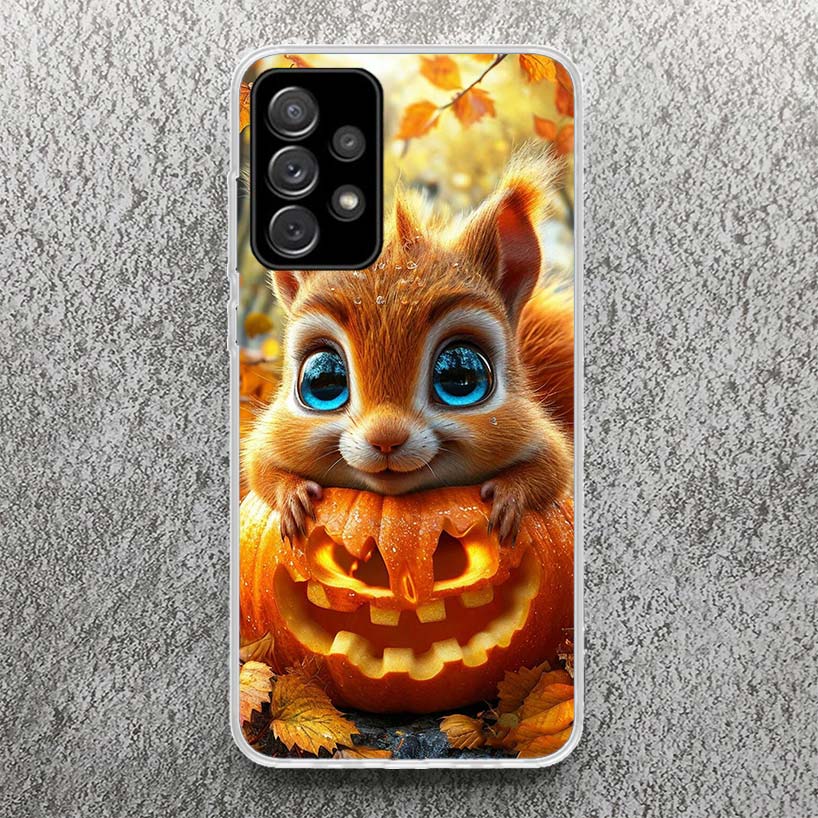 Animal Squirrel Print Soft Case for Samsung Galaxy A52 A51 A50 A42 A32 A22 A12 Phone Shell A41 A31 A21S 71 A30S A20S A10S A40 A3