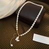 New Arrival Elegant Butterfly Pendant Natural Freshwater Pearl 14K Gold Filled Lady Necklace  Short Chain No Fade