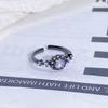 Dark Series Personality Trendy Cool Love Open Ring Irregular Inlaid Zircon Punk Retro High Sense Ring Woman