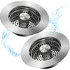 Kitchen Sink Drain Strainer 3 in 1, 304 Stainless Steel Pop Up Sink Stopper, Anti-Clogging Sink Stopper Kitchen Drain, Kitchen Drain Catcher, Kitchen