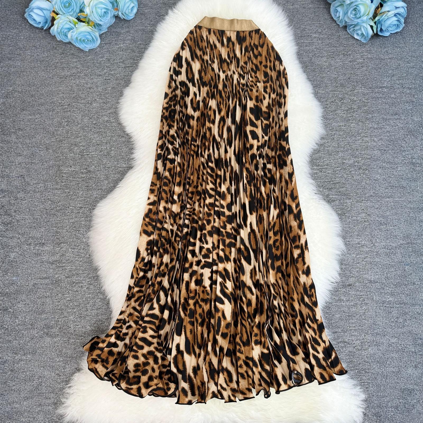 

Женская модная классическая универсальная юбка А-силуэта с принтом, высокая талия, темпераментная, средней длины One Size жёлтый