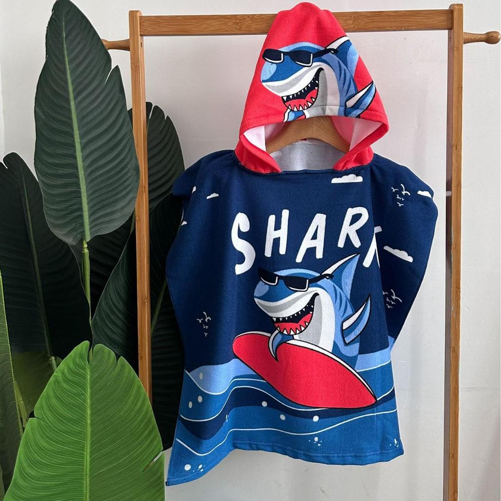 Children's Hooded Bath Towel: Antibacterial, Quick-Drying, Wearable Cloak for Bath or Beach.