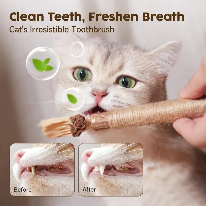 Cat Toys Silvervine Chew Stick Kitten Treat Catnip Toy Kitty Natural Stuff with Catnip for Cleaning Teeth Indoor Dental