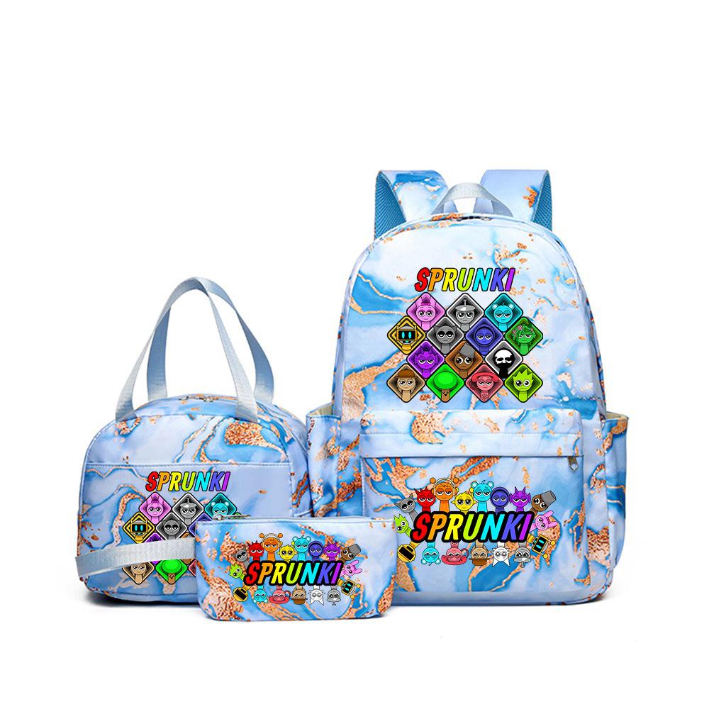 New Rhythm Box Heat Transfer Backpack Sprunki Music Game Primary and Secondary School Children's Schoolbag
