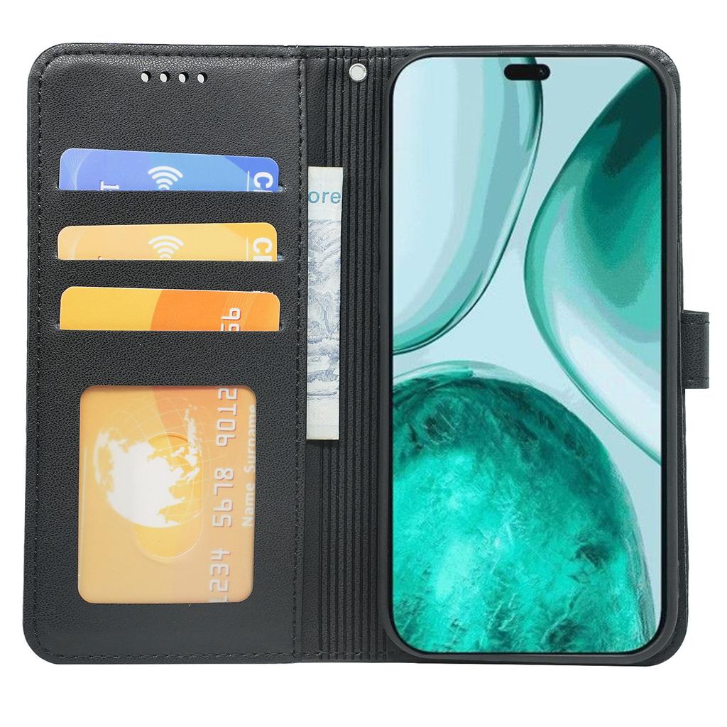 For Honor X8c 4G Wallet Case Magnetic Snap Leather Phone Cover with Strap