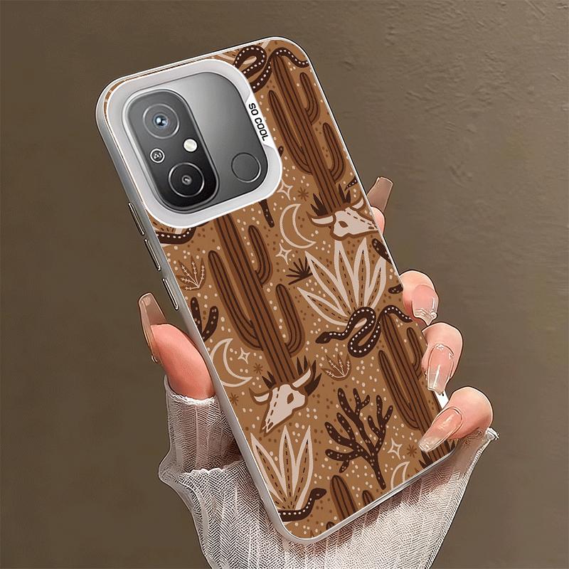 Cactus Pattern Shockproof Phone Case for Xiaomi Poco X7 X6 X5 X3 Pro F7 Ultra M8 Redmi 15C 15 14C 13C 12C 10C 13 12 10