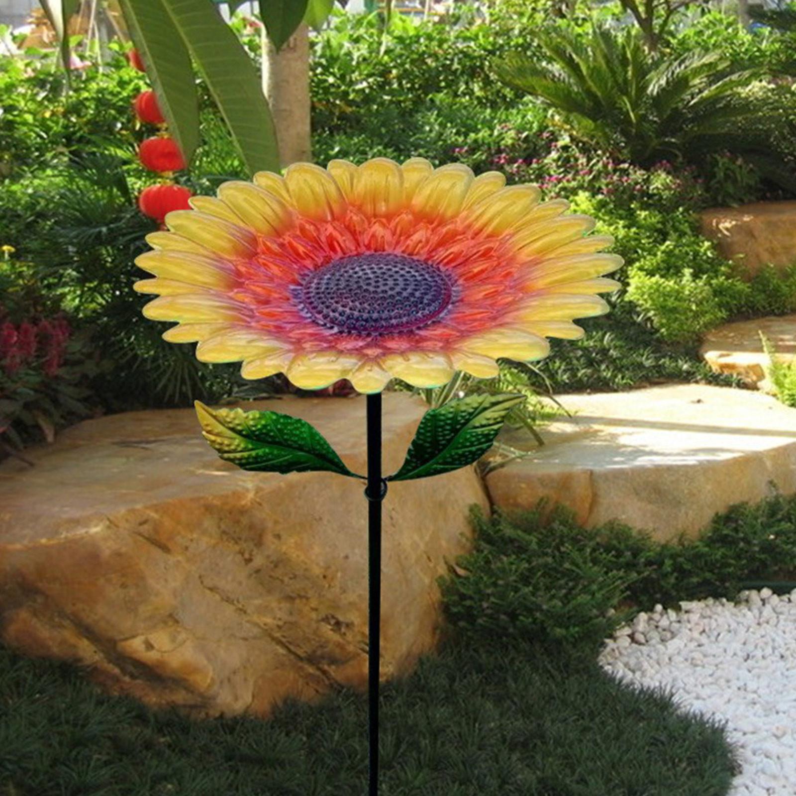 

1 Pc,This Beautifully Crafted Metal Flower Bird Bath Doubles As A Bird Feeder, Adding Charm And Function To Your Outdoor Space. One Size жовтий