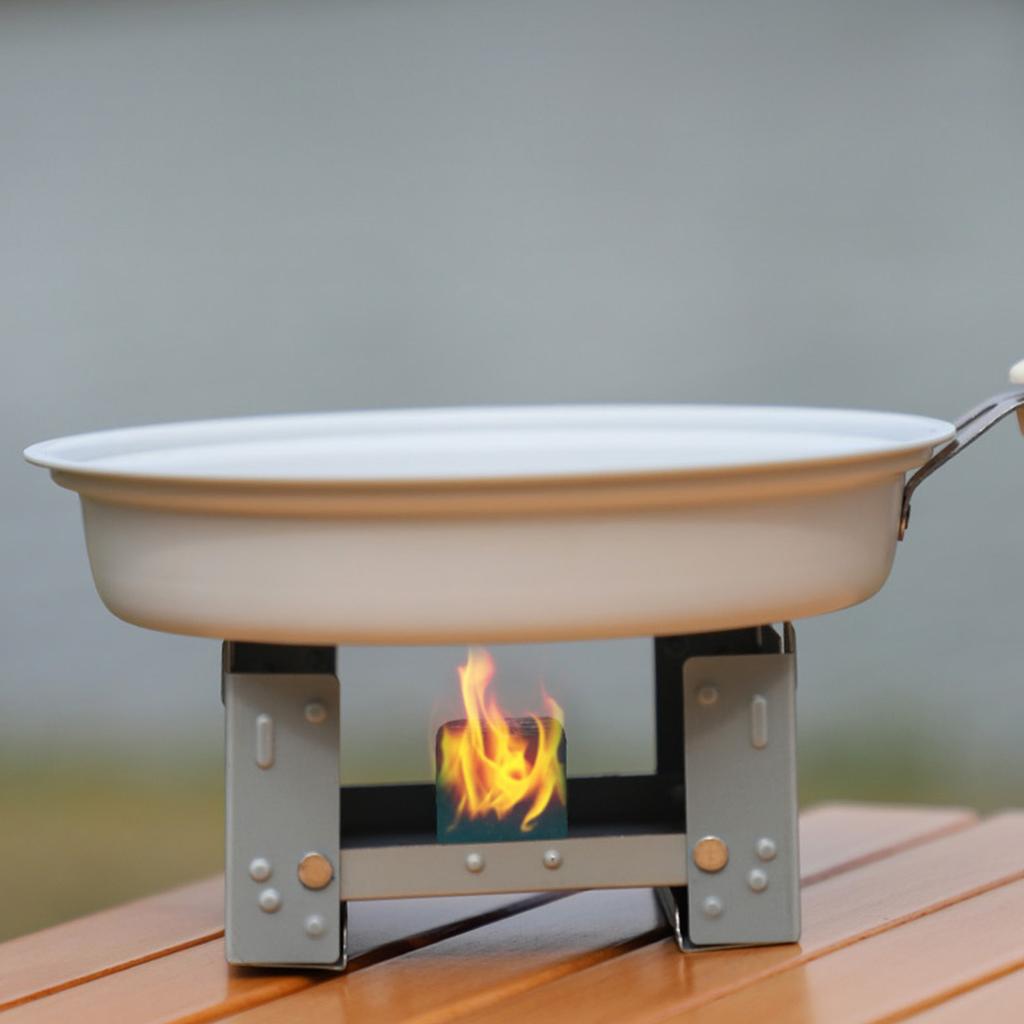Portable Folding Camping Stove, Solid Alcohol Fuel Stove, Outdoor Travel Cooking Stove