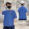 Boys' Trendy Loose-Fit Cotton Letter Print Tee - Summer 2026