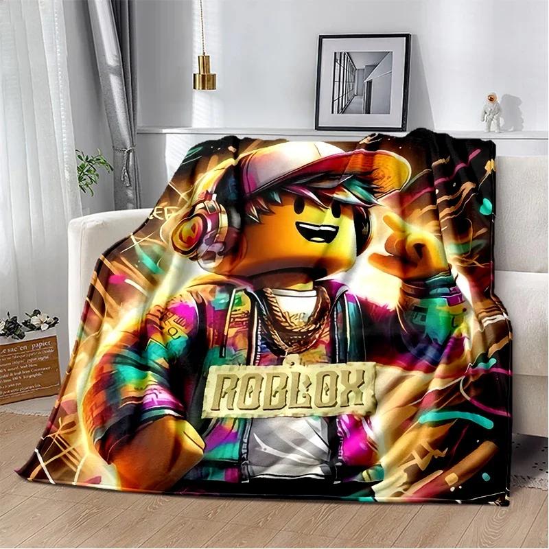 2025 New Style R-Robloxs Cartoon Game Gamer Soft Blankets,Keep Warm Throw Blanket Comfortable Blanket for Beds Sofa Home Bedroom