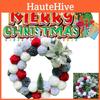 Delightful Gray Pom Pom Christmas Wreath Beautiful American Style Home Decor