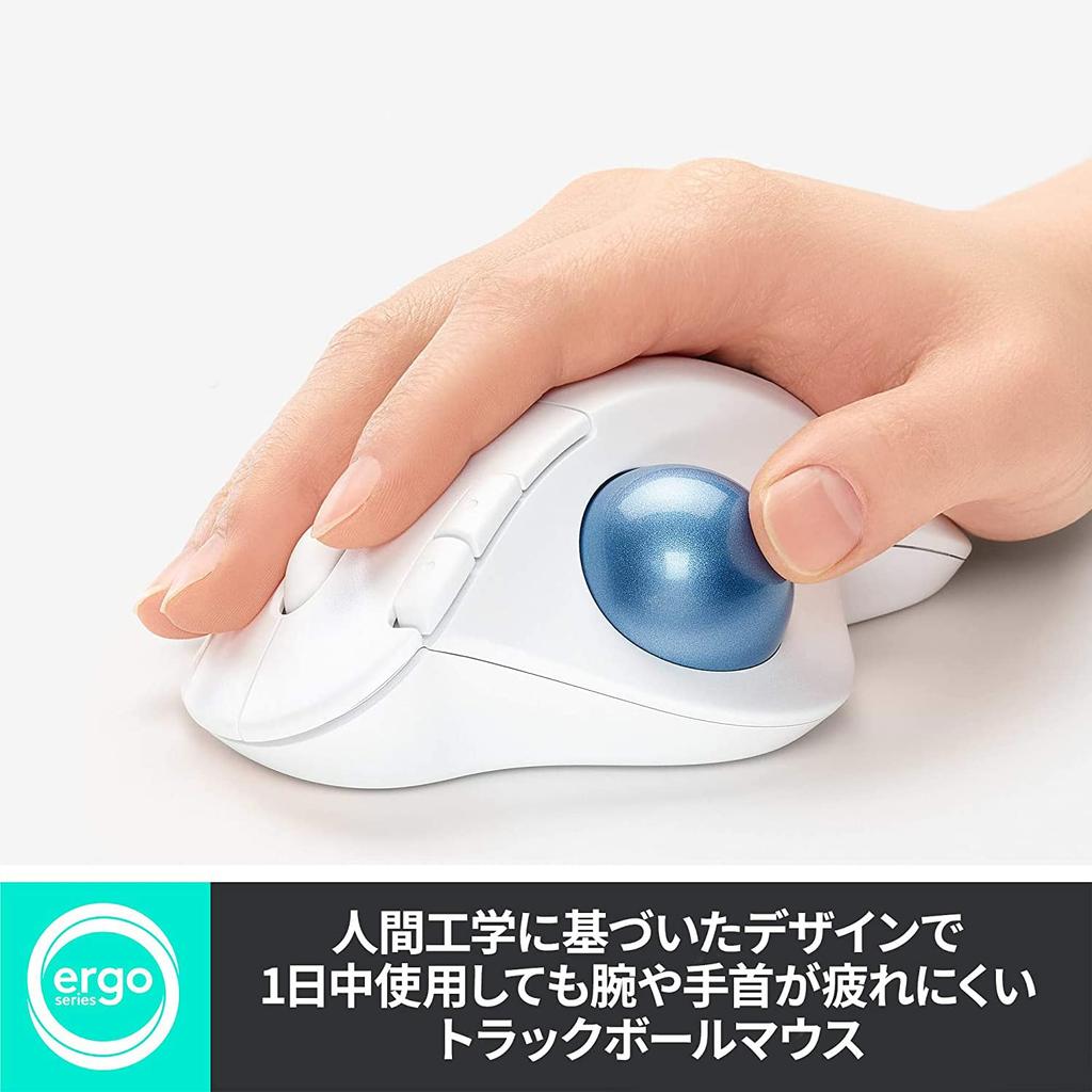 Logitech Wireless Trackball Mouse M575OW Bluetooth Unifying 5-Button Trackball Mouse Wireless Mouse for Windows, Mac, iPad, etc. Up to 24 Months Batte