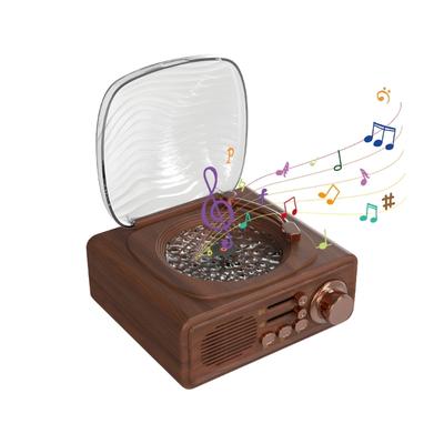 Retro Record Player Shaped Bluetooth-Compatible Speaker Featuring Integrated Sound Light Effects for Dreamy Atmosphere