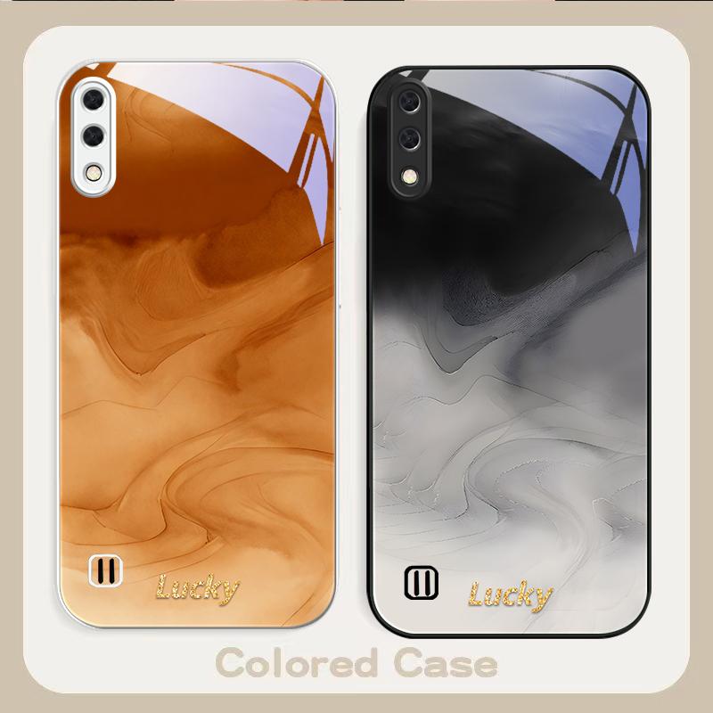 Ink wash connotation blue For Samsung A01 A02 03 Core 04 05 06 10 12 13 14 5G 15 16 M02 12 Note 8 9 10 20 glass Ultra phone case