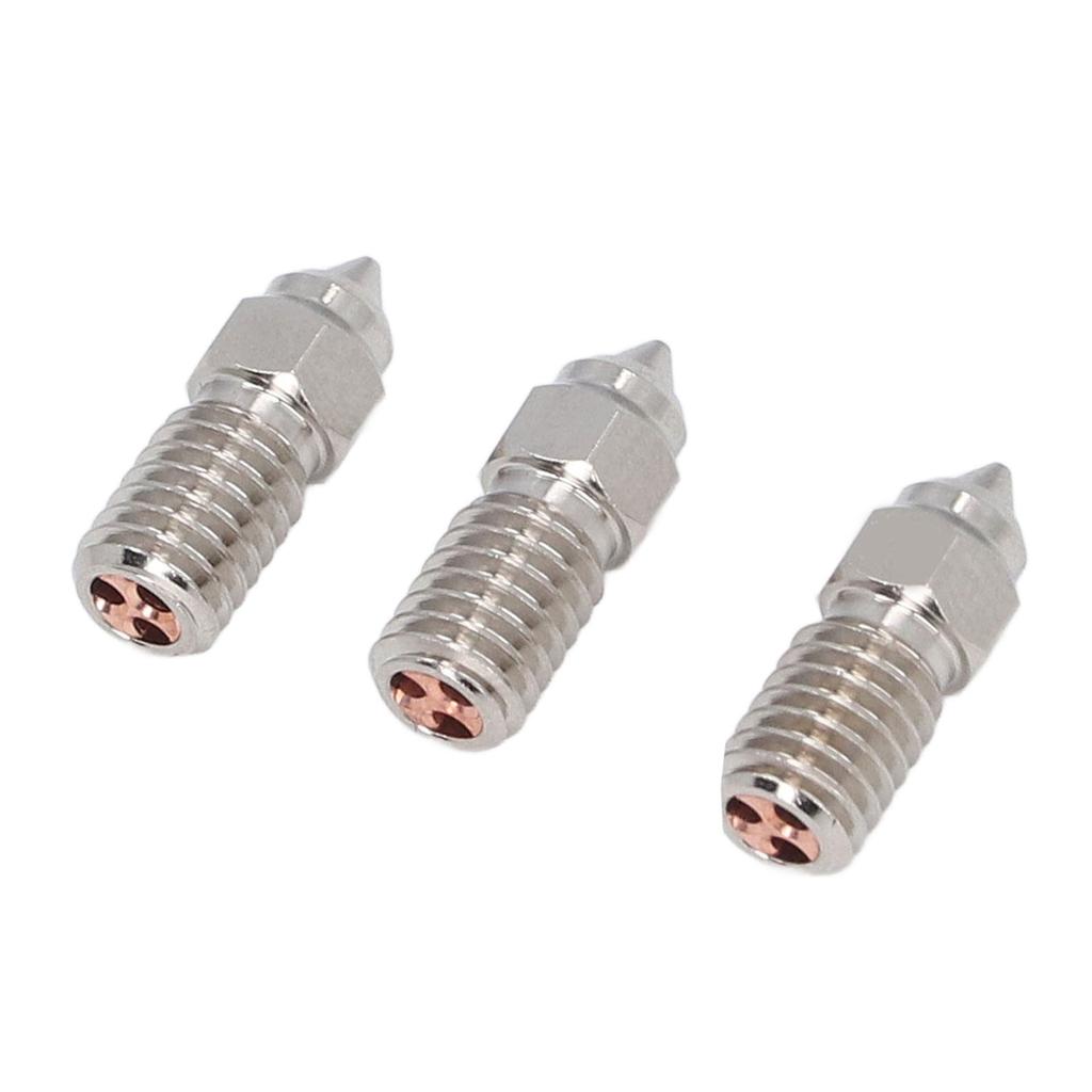 3Pcs 3D Printer Nozzles M6 Copper Plated CHT High Speed Nozzle Replacement Set for Ender 3 V3 SE End