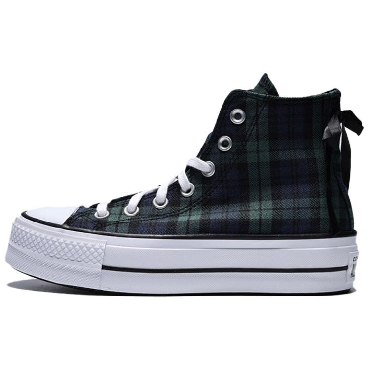 

Converse Chuck Taylor SEASONAL Comfortable Versatile High-top Canvas Shoes Women s Black and Green 37.5