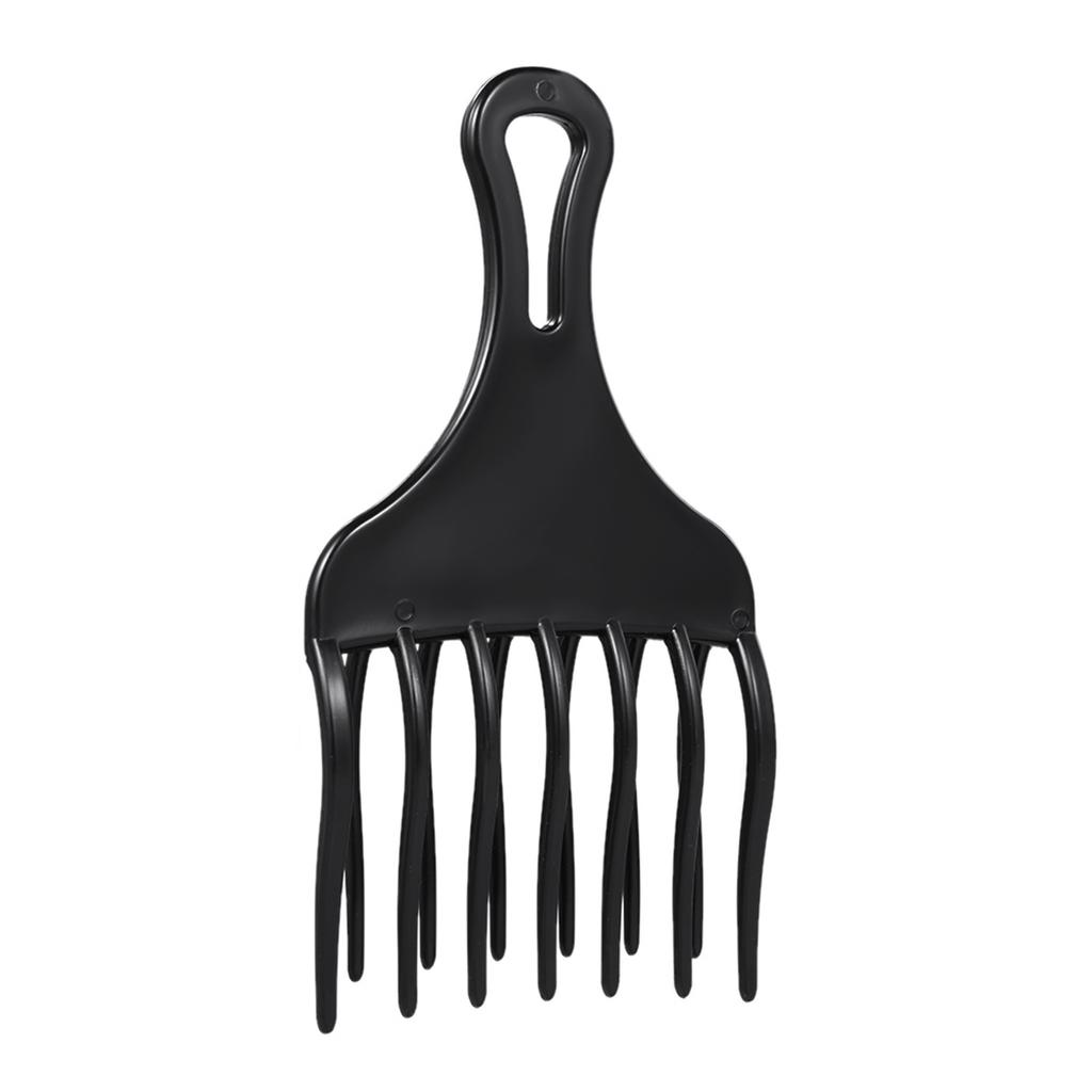 1Pc Hair Comb Insert Afro Hair Pick Comb Hair Fork Comb Plastic High & Low Gr Comb Hairdressing Styling Tool Black for Man & Woman